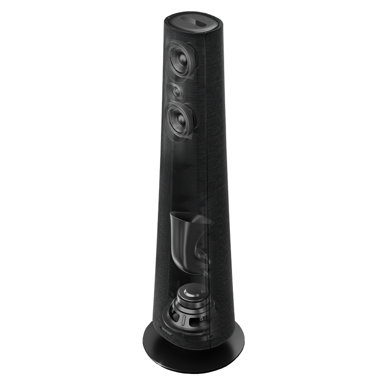 Harman Kardon Citation Tower - Black - Smart Premium Floorstanding Speaker that delivers an impactful performance - Detailshot 15 image number null